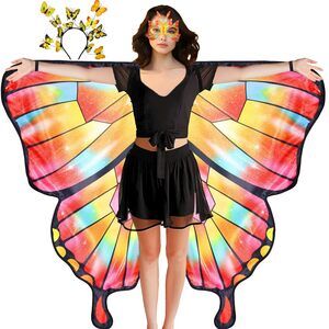 1879 Double Sided Butterfly Wings Costumes For Adults Fairy